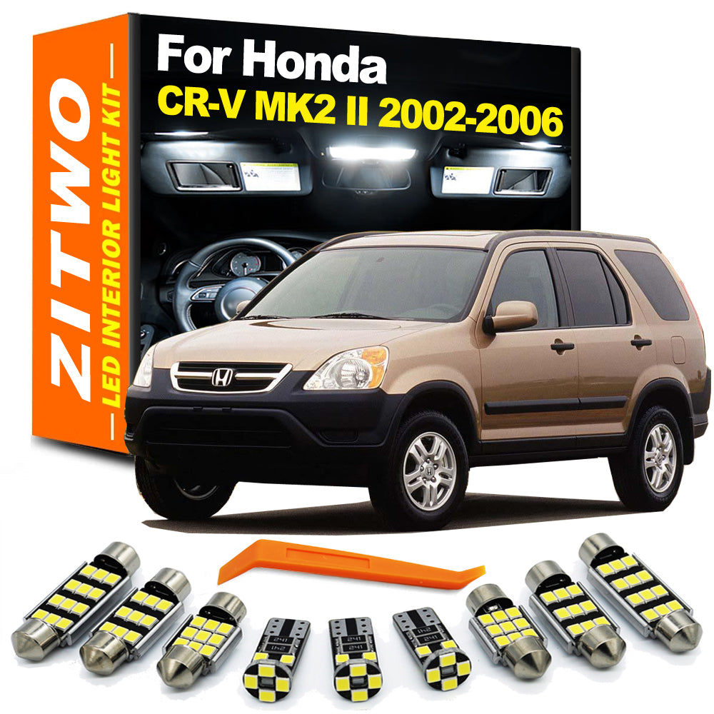 AutoGlowLED 9Pcs LED Interior Light Kit for Honda CR-V 2002-2006