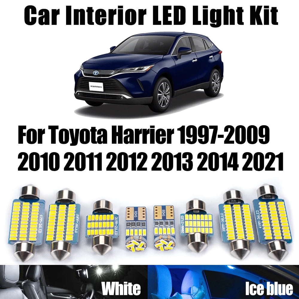 AutoGlowLED LED Interior Light Kit for Toyota Harrier 1997-2021 Canbus