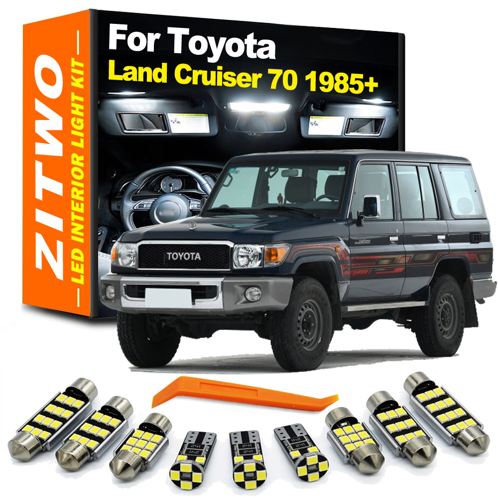 AutoGlowLED 7Pcs LED Interior Light Kit for Toyota Land Cruiser 70 LC70 LC71 LC76 LC79 1985-2024