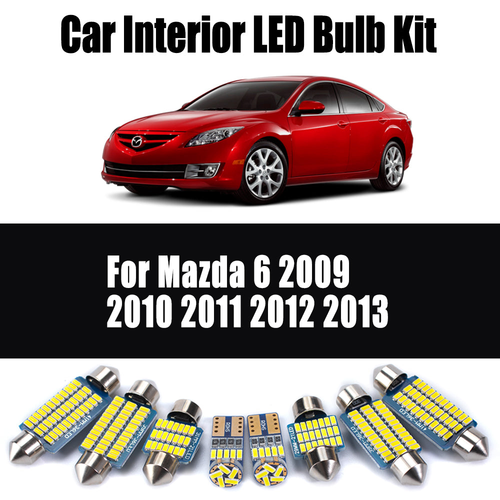 AutoGlowLED 13Pcs LED Interior Light Kit for Mazda 6 2009-2013 Canbus