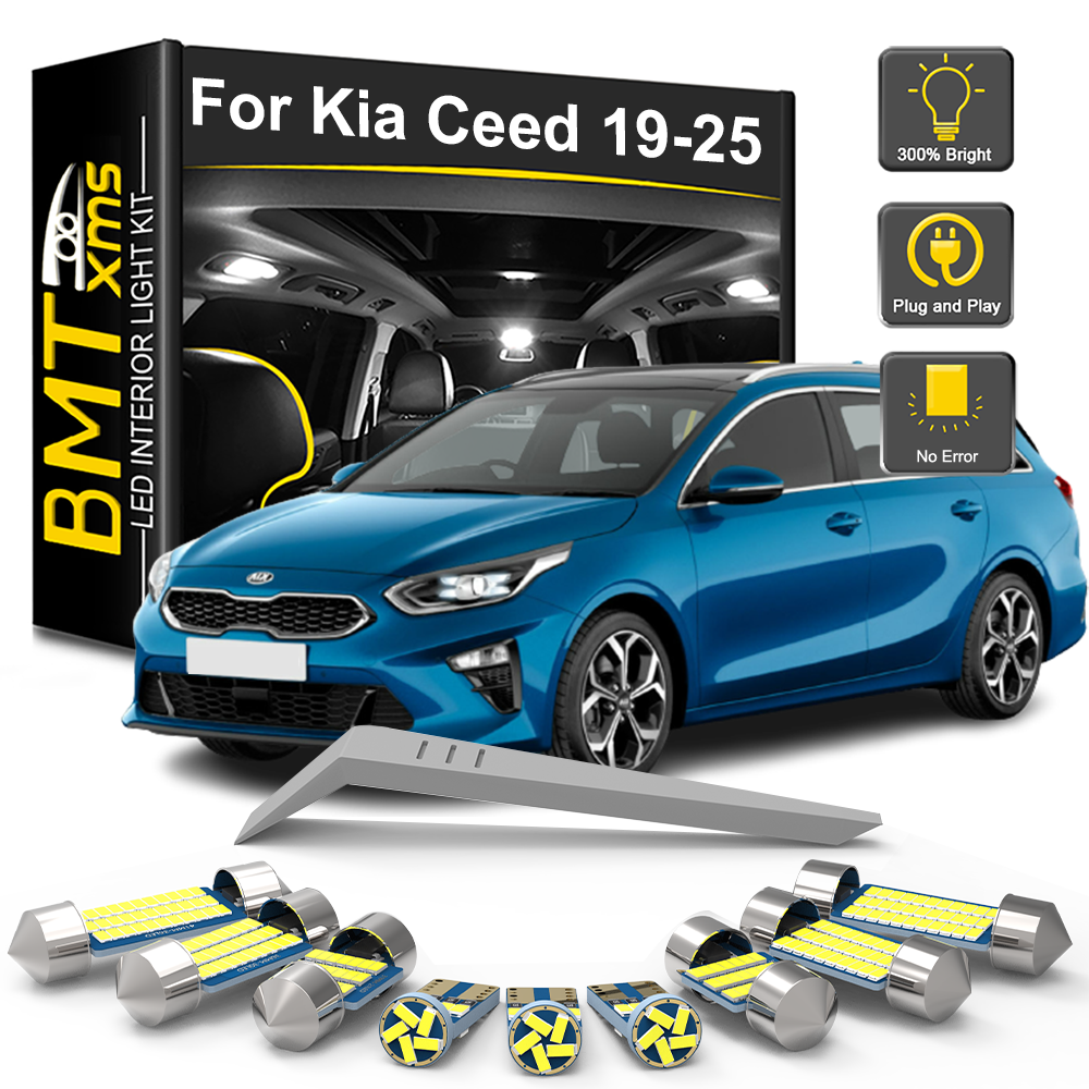 AutoGlowLED 12Pc Canbus LED Interior Light Kit for Kia Ceed 3 MK3 2018-2025