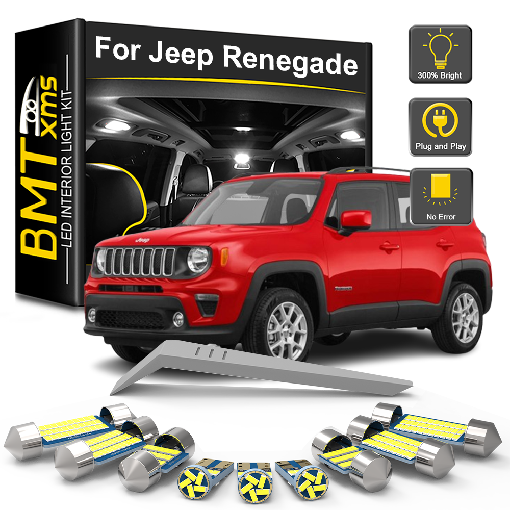 AutoGlowLED LED Interior Light Kit for Jeep Renegade 2015-2023 Canbus Dome Lamp