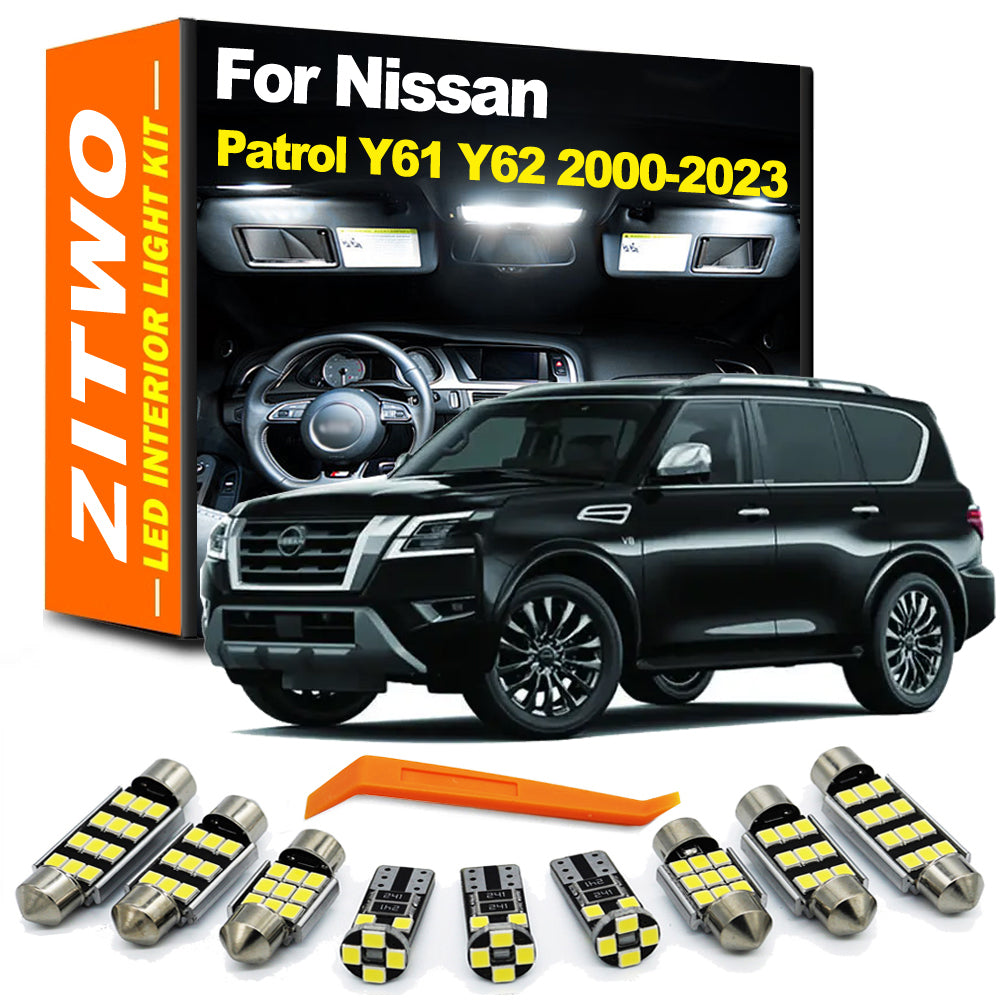AutoGlowLED LED Interior Light Kit for Nissan Patrol Y61 Y62 2000-2023