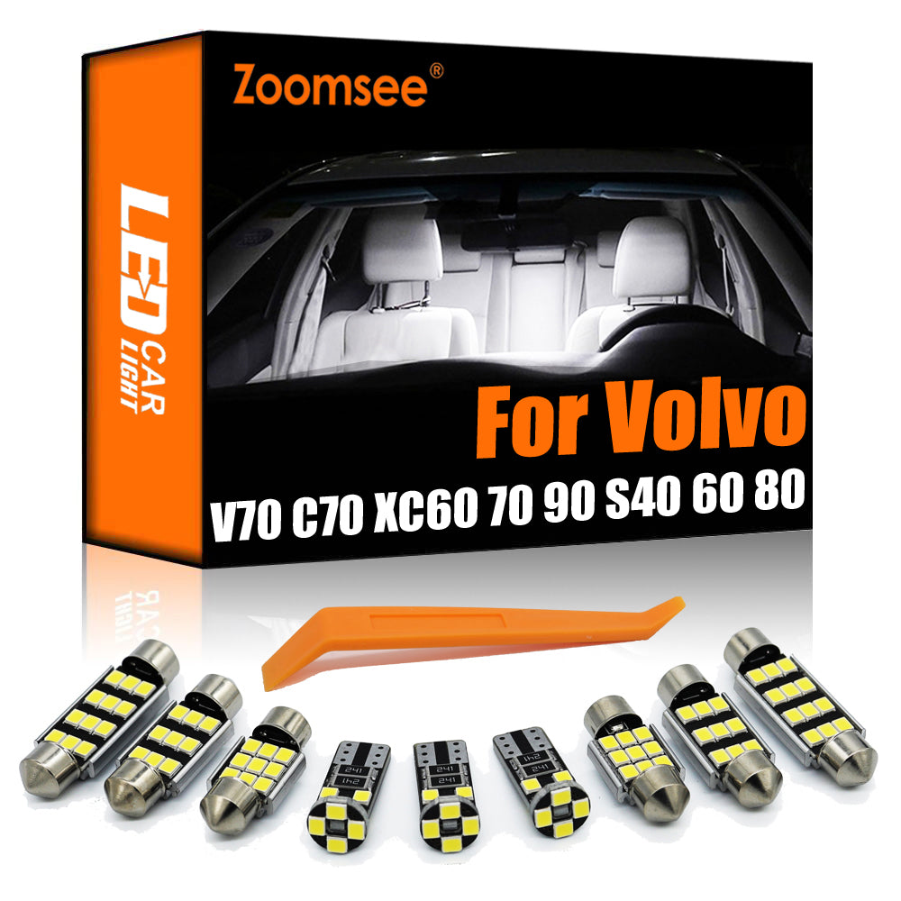 AutoGlowLED Canbus LED Interior Light Kit for Volvo V70 V50 V60 XC60 C30 C70 S40 S60 S70 S80 S90