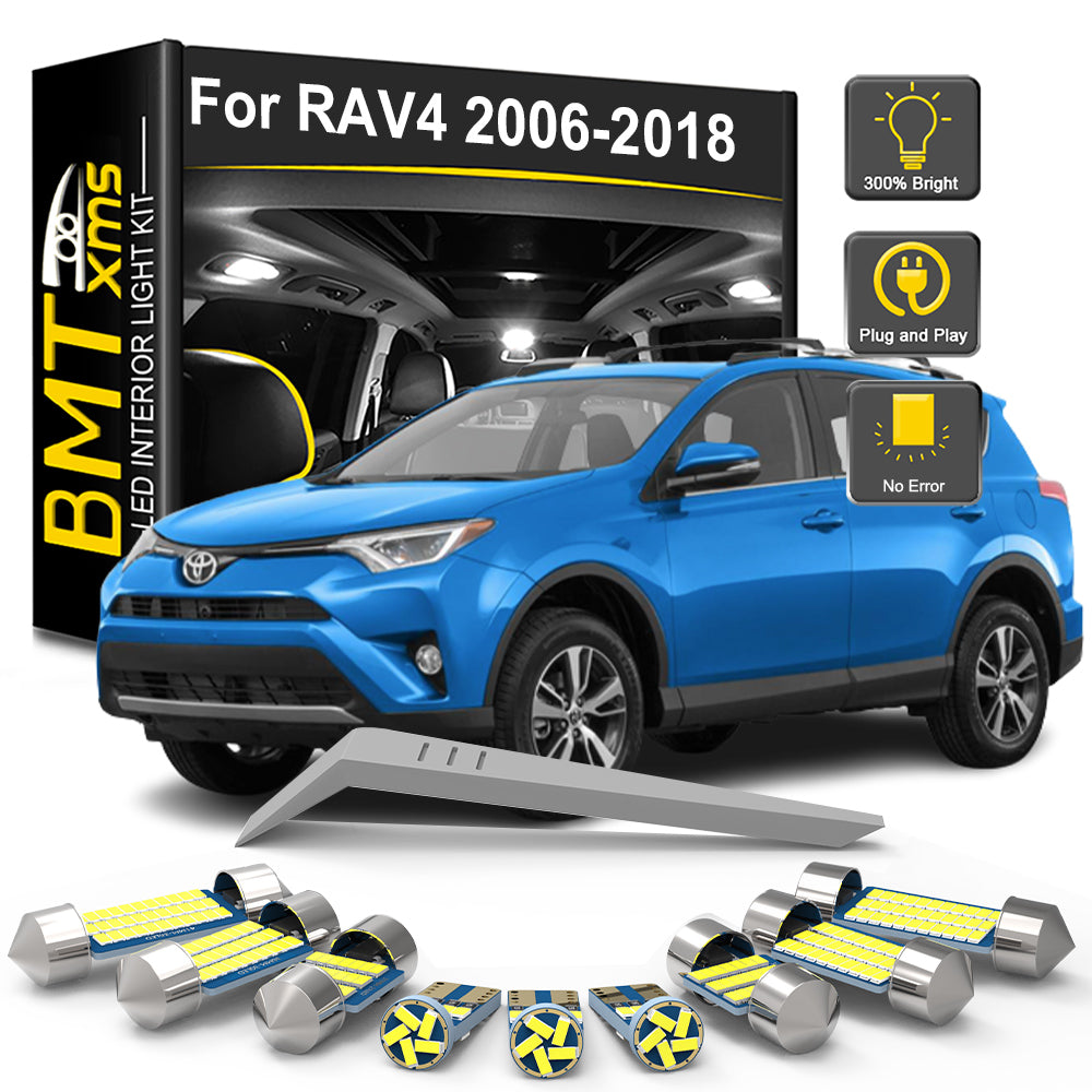 AutoGlowLED LED Interior Light Kit for Toyota RAV4 2006-2018 Canbus 10Pc