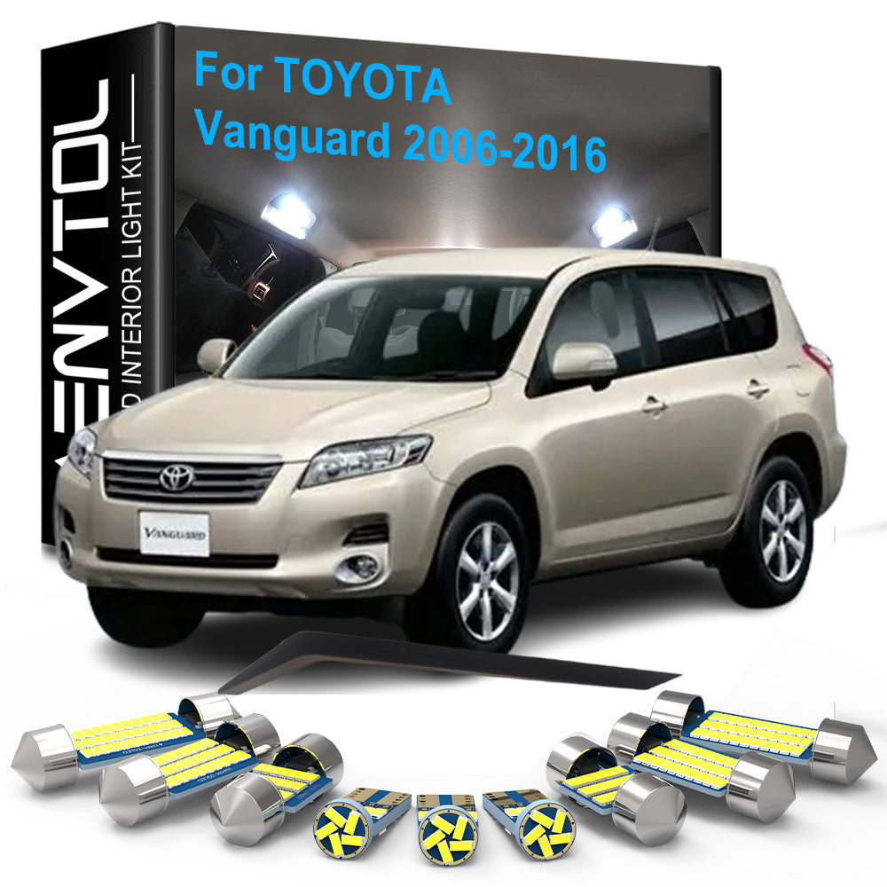 AutoGlowLED 10pc LED Interior Light Kit for Toyota Vanguard 2006-2016 Canbus