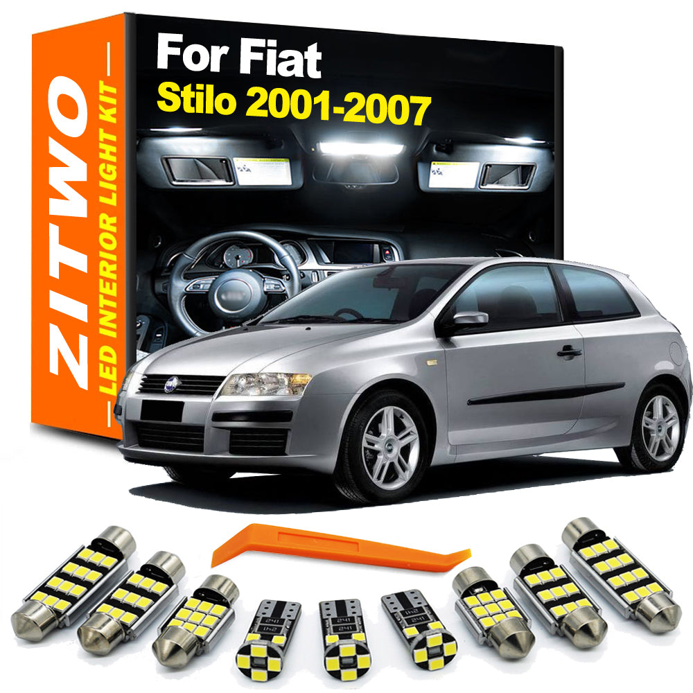 AutoGlowLED 14Pcs Canbus LED Interior Light Kit for Fiat Stilo 2001-2010