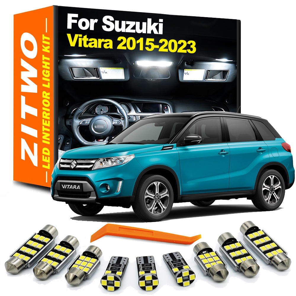 AutoGlowLED 11Pcs LED Interior Light Kit for Suzuki Grand Vitara Escudo MK4 2015-2023