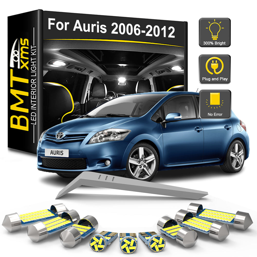 AutoGlowLED 11Pcs Canbus LED Interior Light Kit for Toyota Auris E15 2006-2012