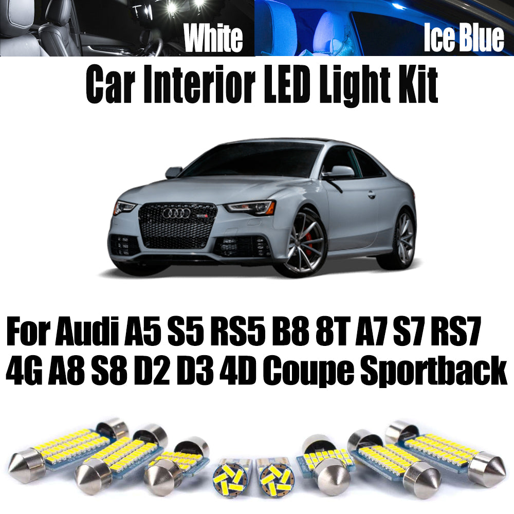 AutoGlowLED Canbus LED Interior Light Kit for Audi A5 S5 RS5 A7 A8