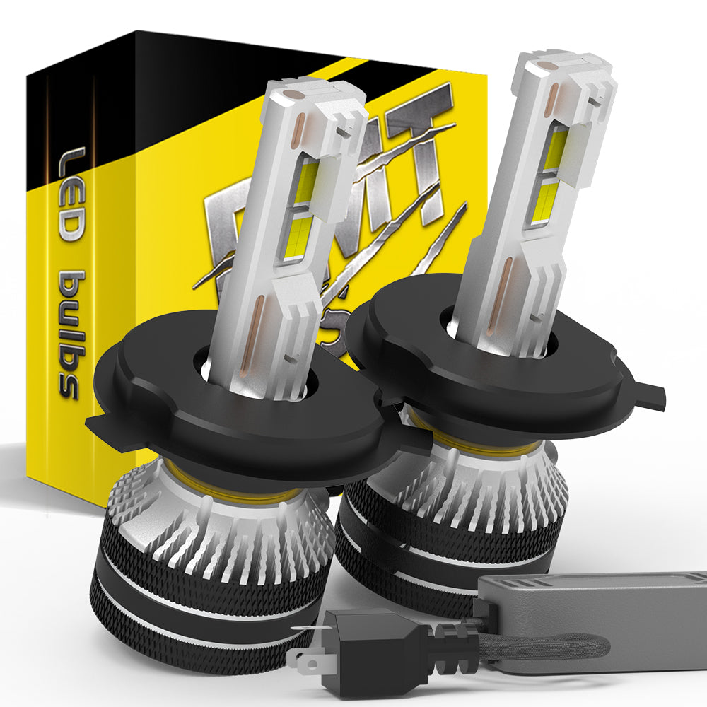 AutoGlowLED H4 Canbus LED Headlight Bulbs 6000K for FIAT 500X Punto Panda