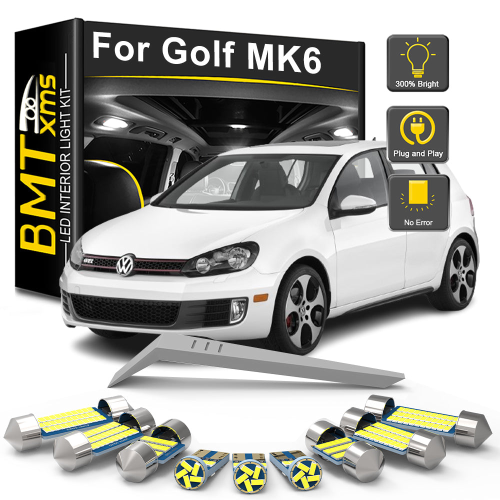AutoGlowLED 14Pc Canbus LED Interior Light Kit for VW Golf MK6 GTI 2010-2014