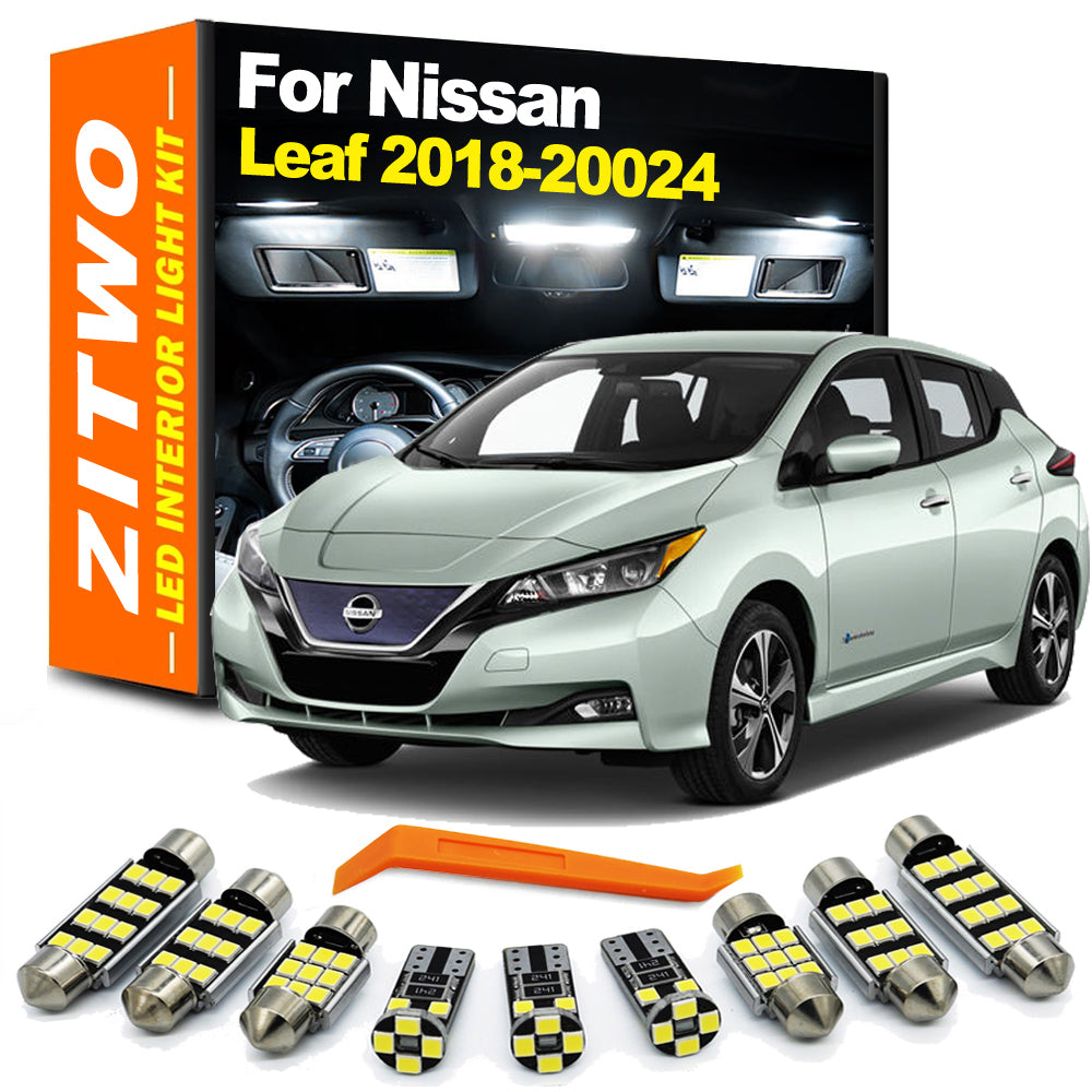 AutoGlowLED 11-Piece LED Interior Light Kit for Nissan Leaf 2018-2024