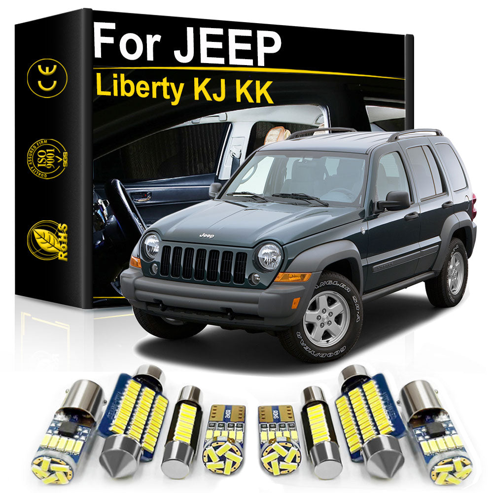 AutoGlowLED Interior LED Lights Kit for Jeep Liberty KJ KK Canbus 7PCS