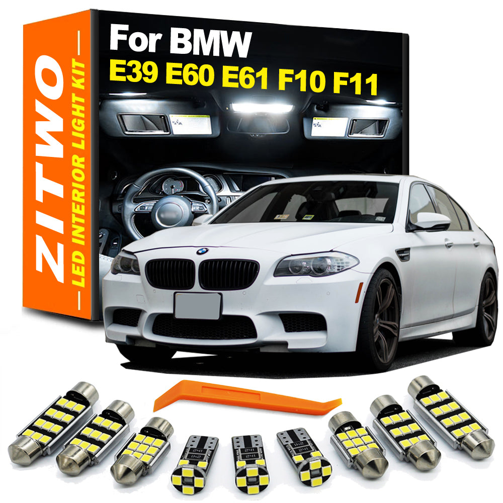 AutoGlowLED Canbus LED Interior Light Kit for BMW 5 Series E39 E60 E61 F10 F11 1995-2017