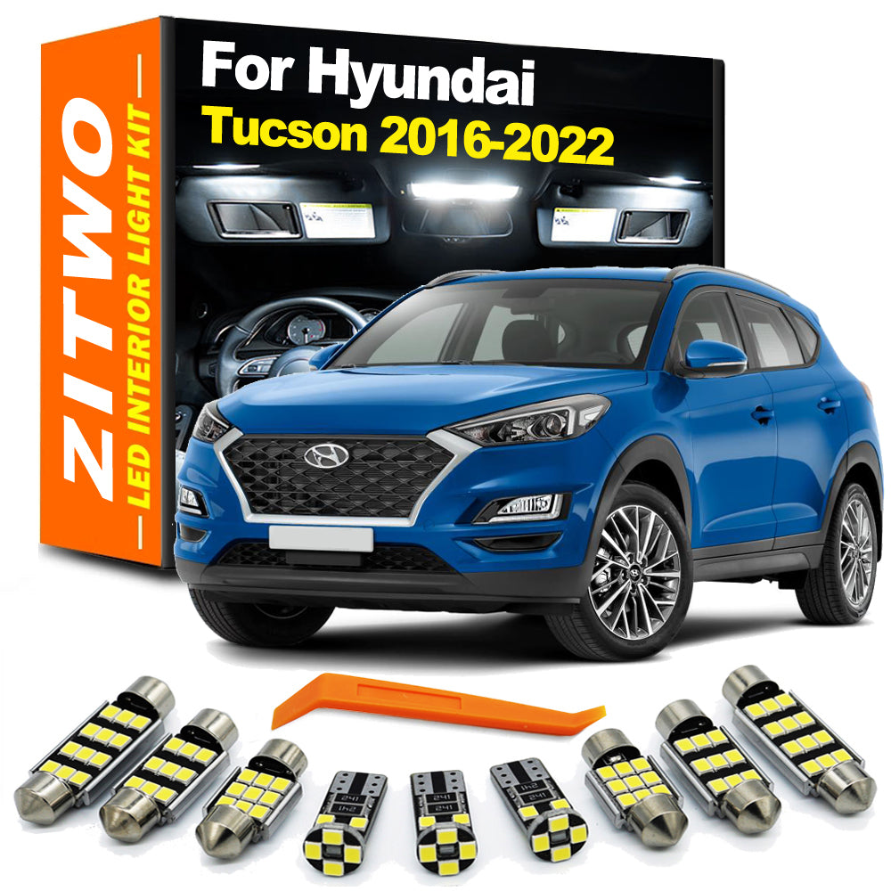 AutoGlowLED 13Pcs LED Interior Light Kit for Hyundai Tucson 2016-2022