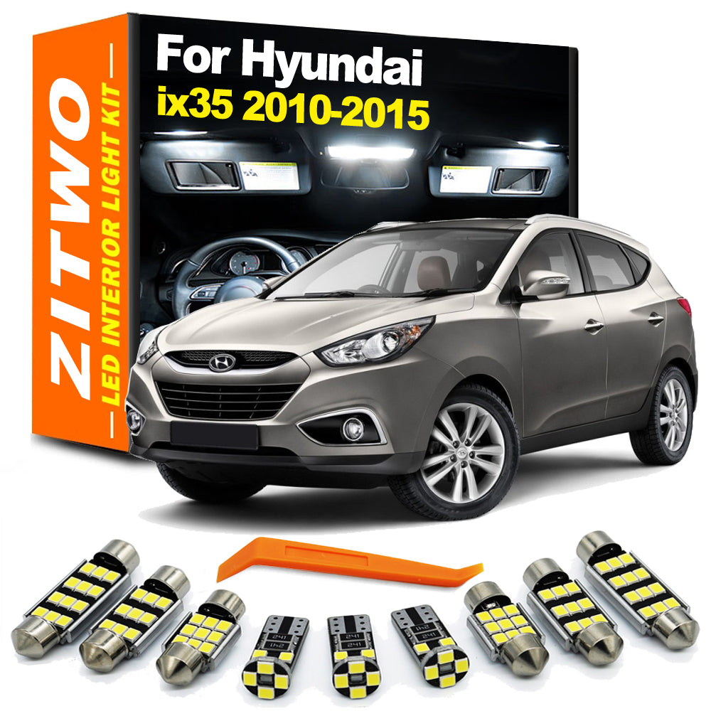 AutoGlowLED 11Pcs LED Interior Light Kit for Hyundai ix35 2010-2015