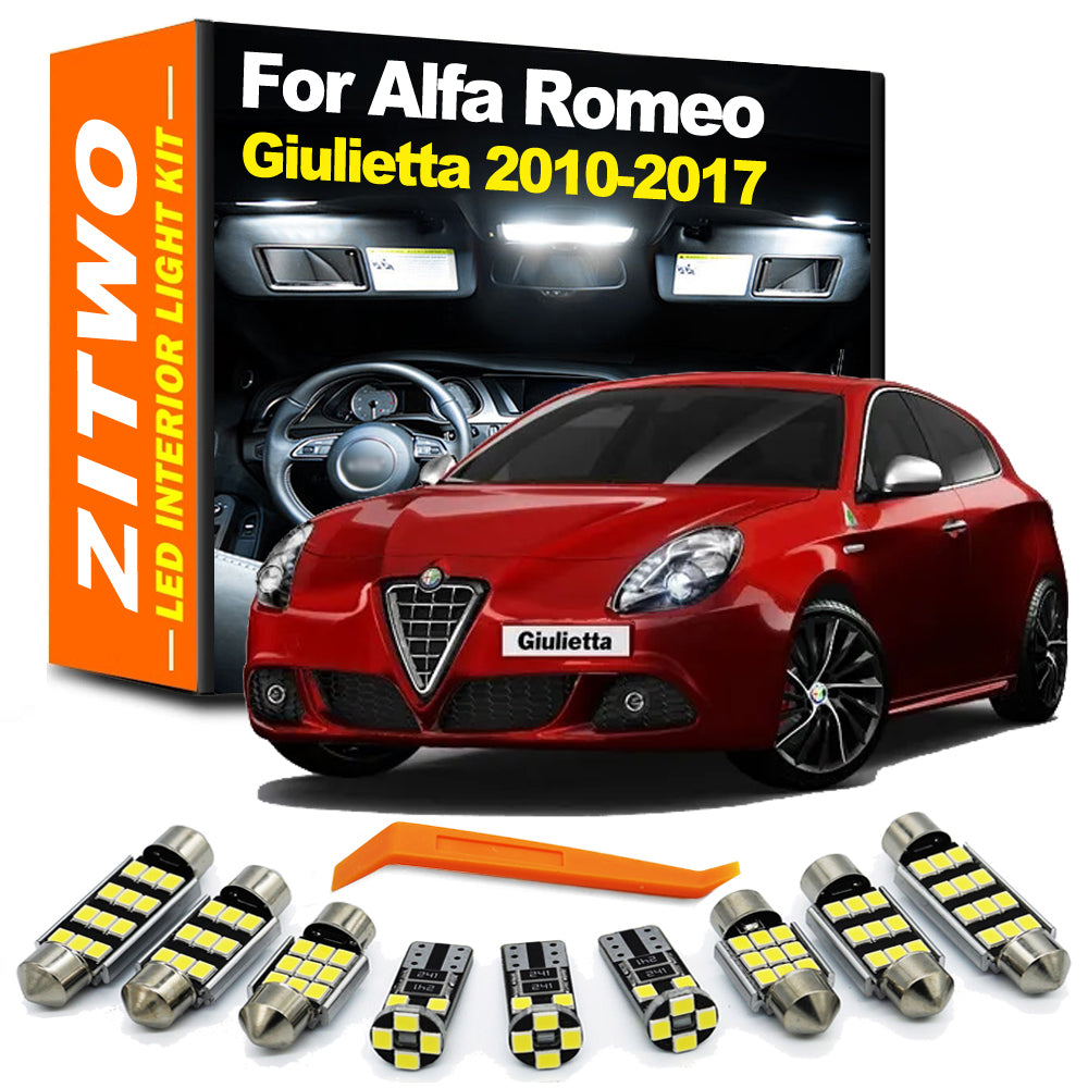 AutoGlowLED 14Pcs Canbus LED Interior Light Kit for Alfa Romeo Giulietta 2010-2017