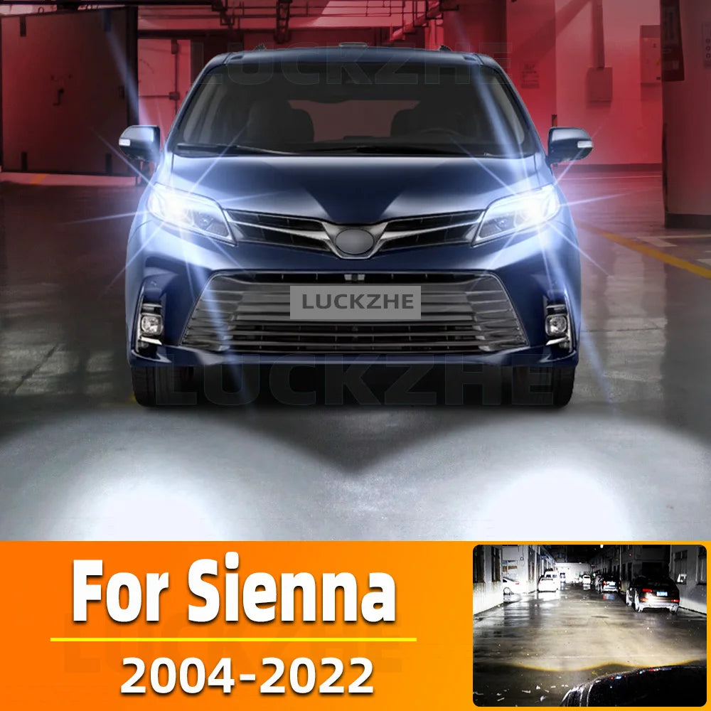 AutoGlowLED LED Headlight Bulbs for Toyota Sienna 2004-2022, 2Pcs