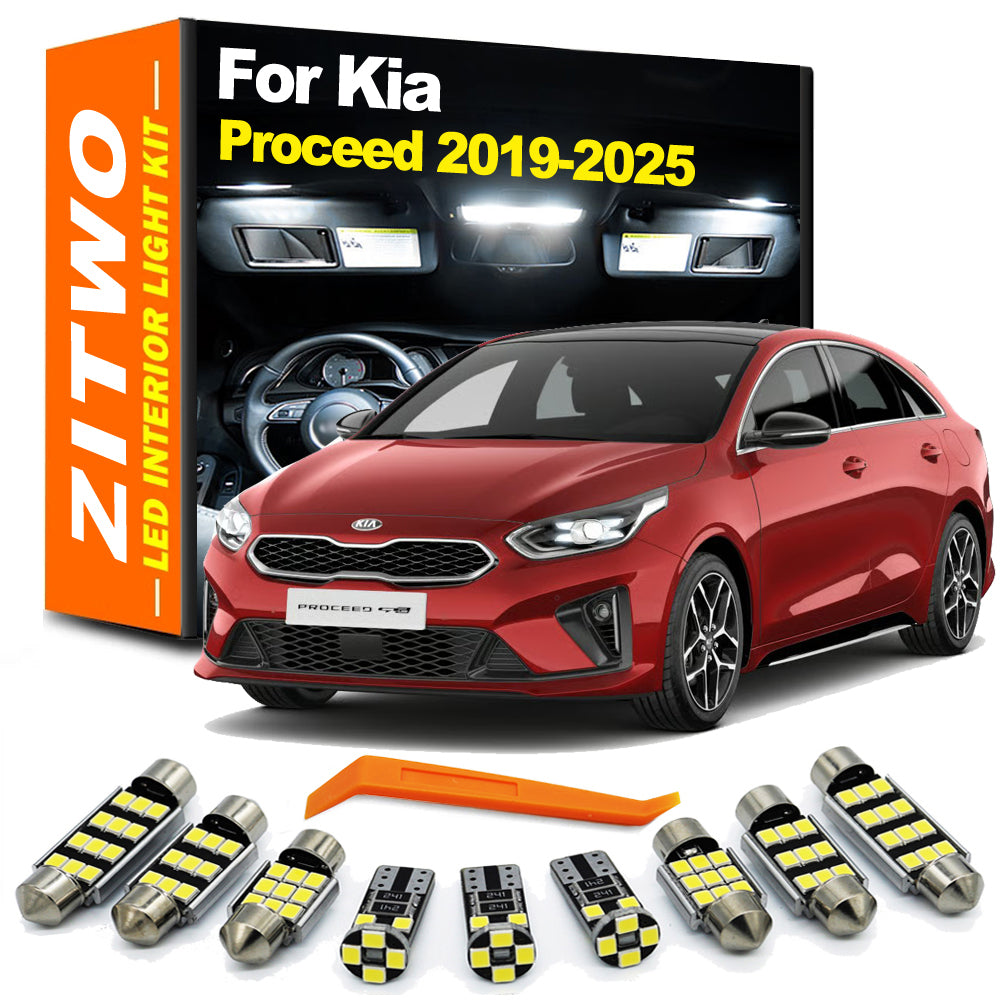 AutoGlowLED 12-Piece LED Interior Light Kit for Kia ProCeed 2019-2025