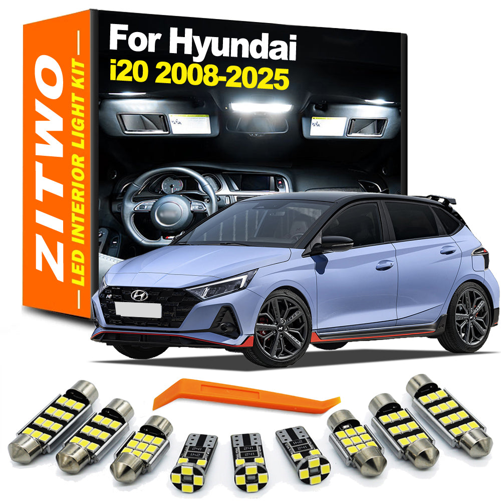 AutoGlowLED LED Interior Light Kit for Hyundai i20 MK1 MK2 MK3 2008-2025