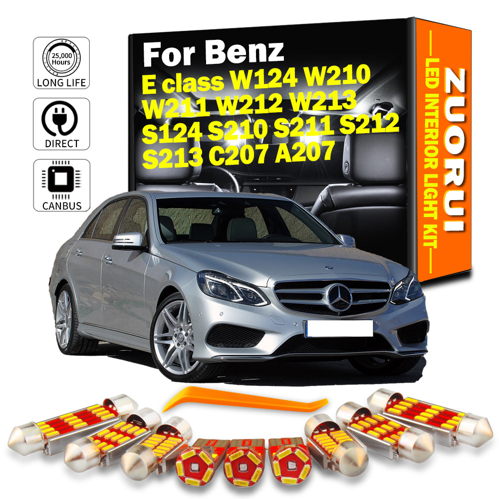 AutoGlowLED Canbus LED Interior Light Kit for Mercedes Benz E Class W124 W210 W211 W212 W213