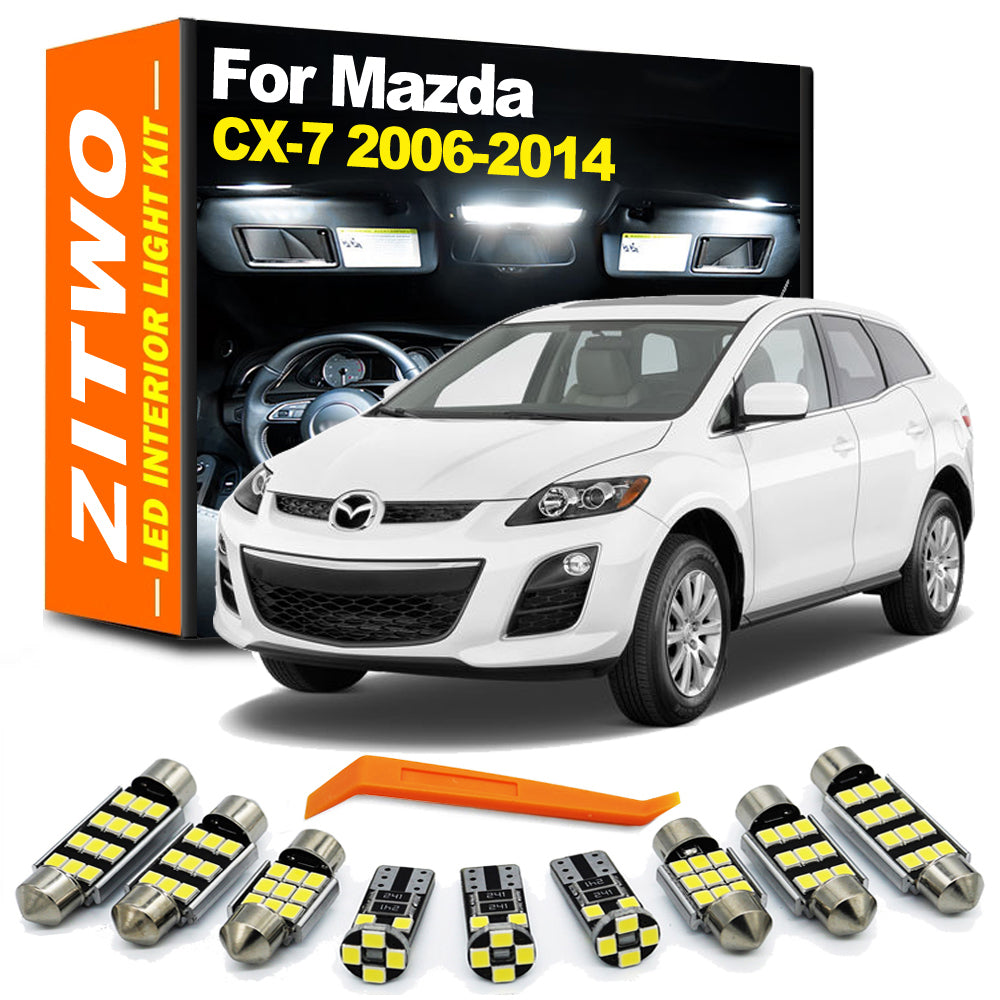 AutoGlowLED 11Pcs LED Interior Light Kit for Mazda CX-7 2006-2014