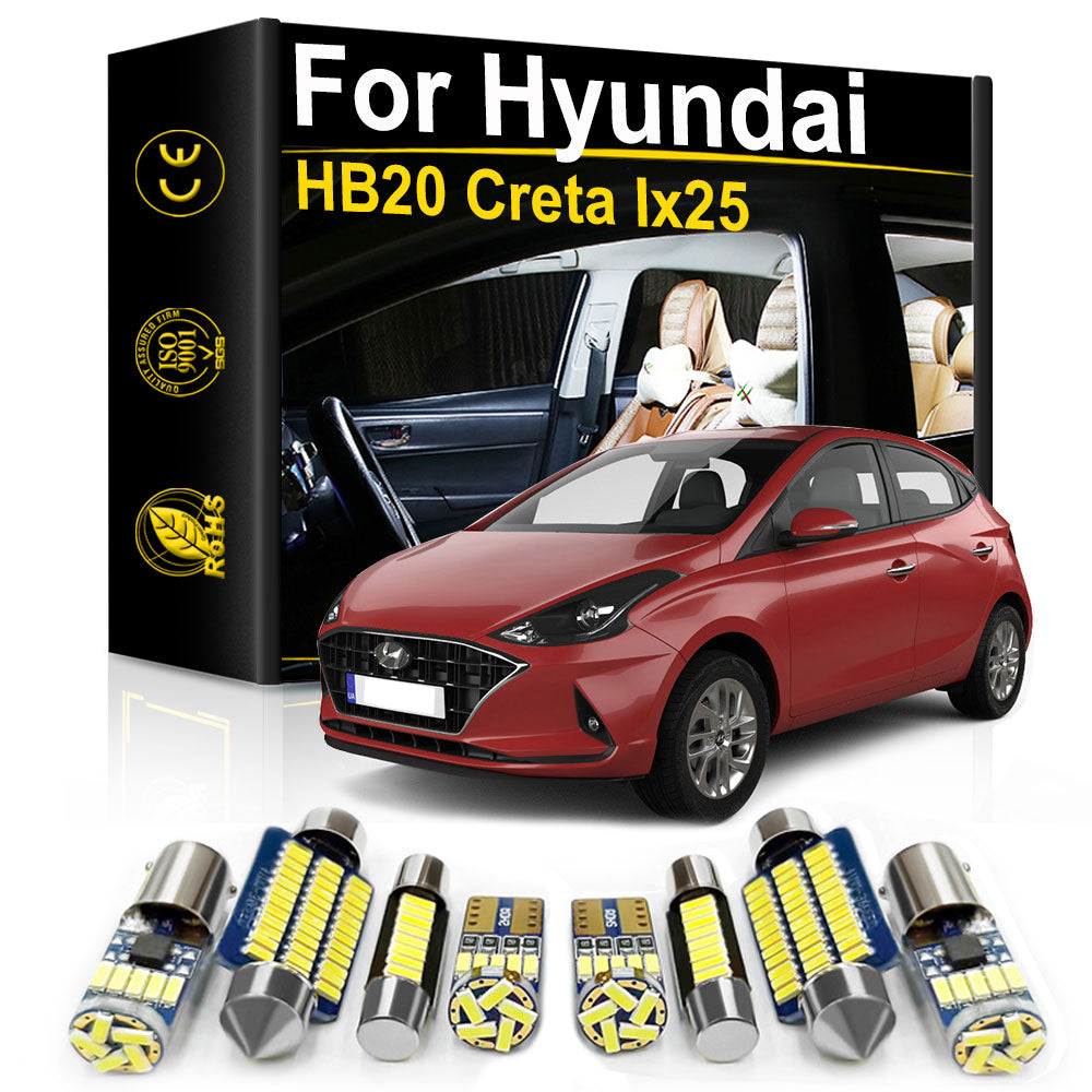 AutoGlowLED LED Interior Light Kit for Hyundai HB20 Ix25 Creta 2012-2020