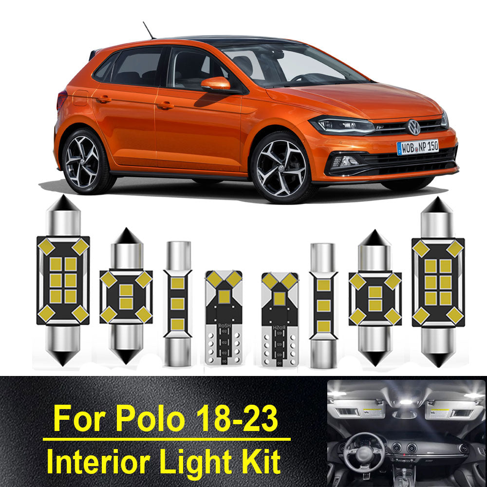AutoGlowLED Canbus LED Interior Light Kit for VW Polo MK6 VI AW1 BZ1 2018-2023