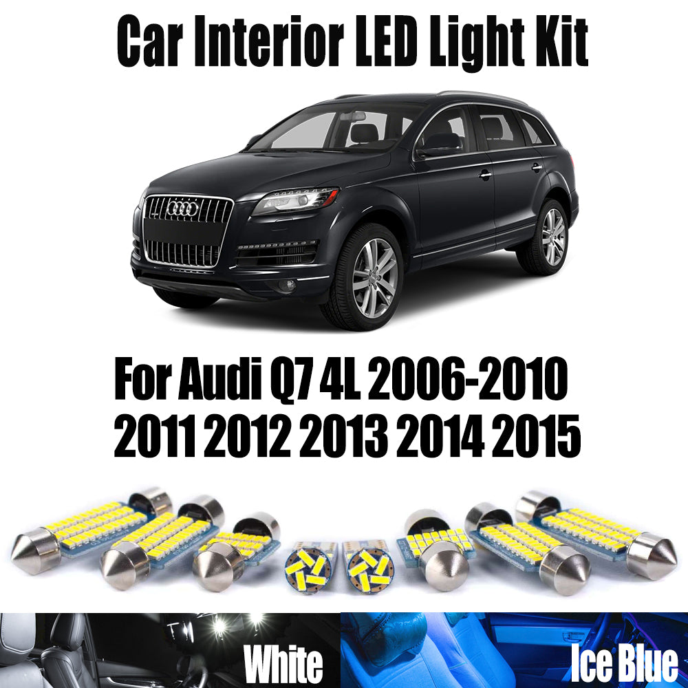 AutoGlowLED 21Pcs Canbus LED Interior Light Kit for Audi Q7 4L 2006-2015
