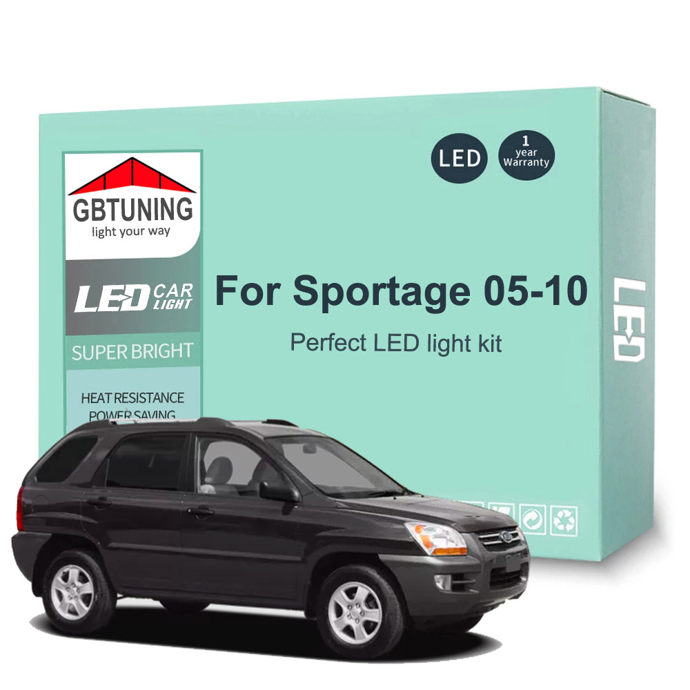 AutoGlowLED Canbus LED Interior Light Kit for KIA Sportage 2 MK2 JE 2005-2010