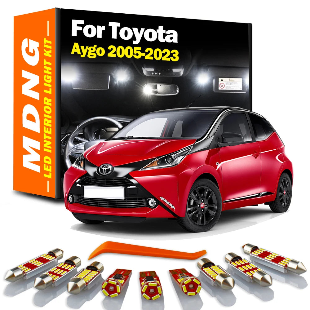 AutoGlowLED LED Interior Light Kit for Toyota Aygo X MK1 MK2 MK3 2005-2023