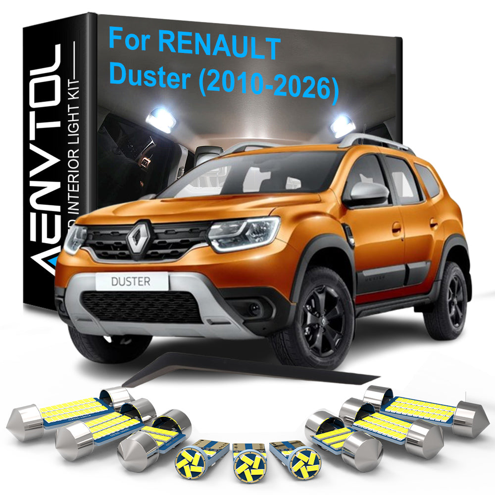 AutoGlowLED 11pcs LED Interior Light Kit for Renault Duster 2010-2026 Canbus