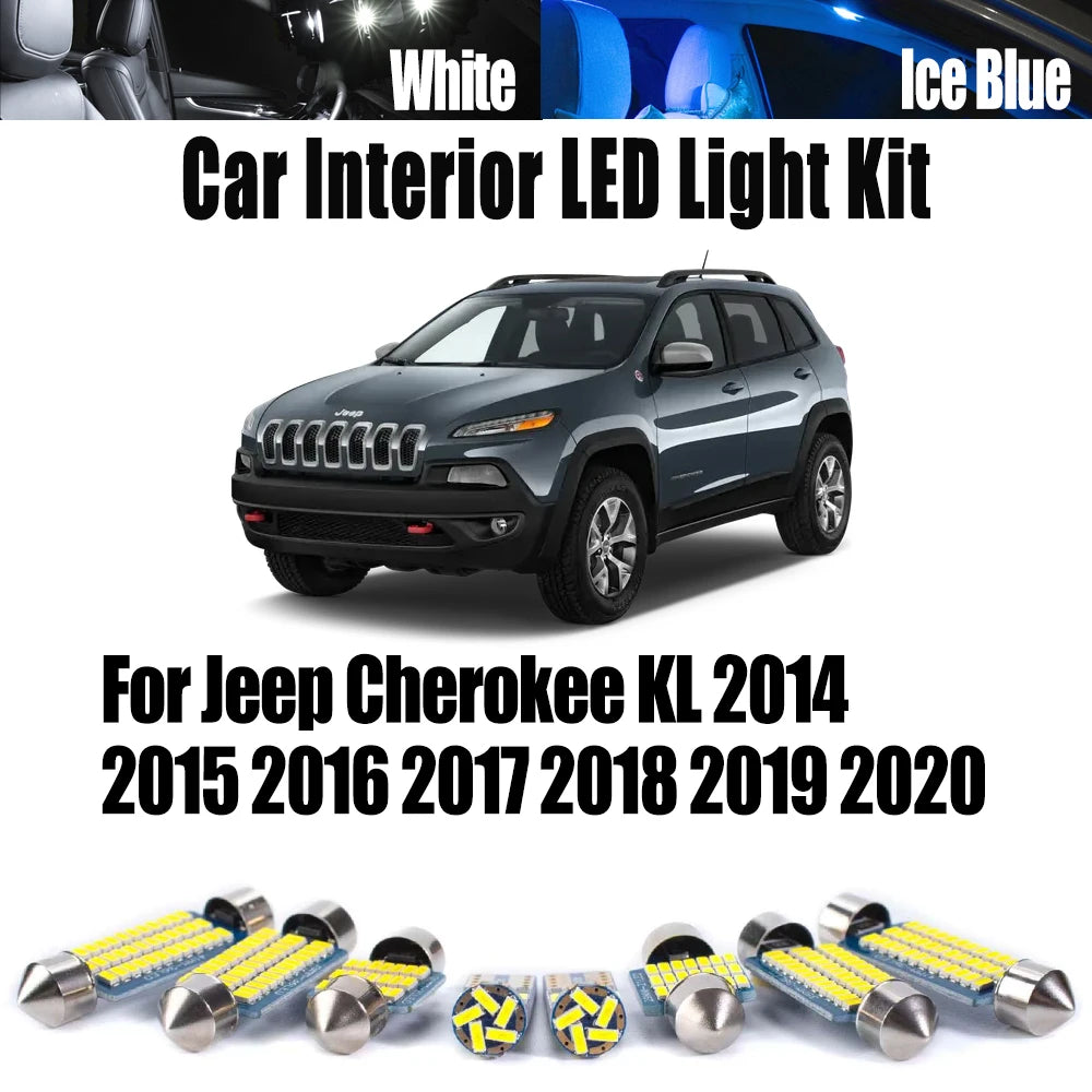 AutoGlowLED LED Interior Light Kit for Jeep Cherokee KL 2014-2020 Canbus