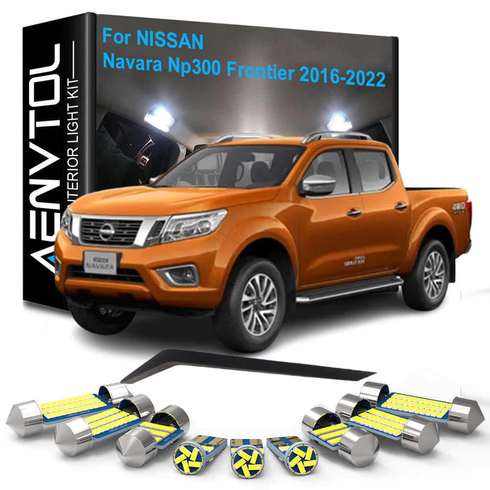 AutoGlowLED 8pc LED Interior Light Kit for Nissan Navara NP300 Frontier 2016-2022 Canbus