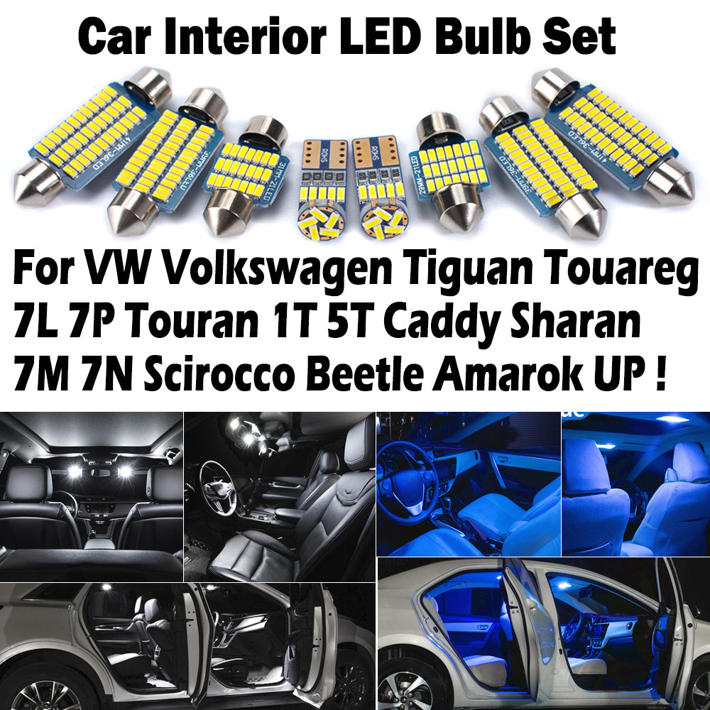 AutoGlowLED Interior LED Light Kit for VW Tiguan Touareg Touran Caddy Sharan