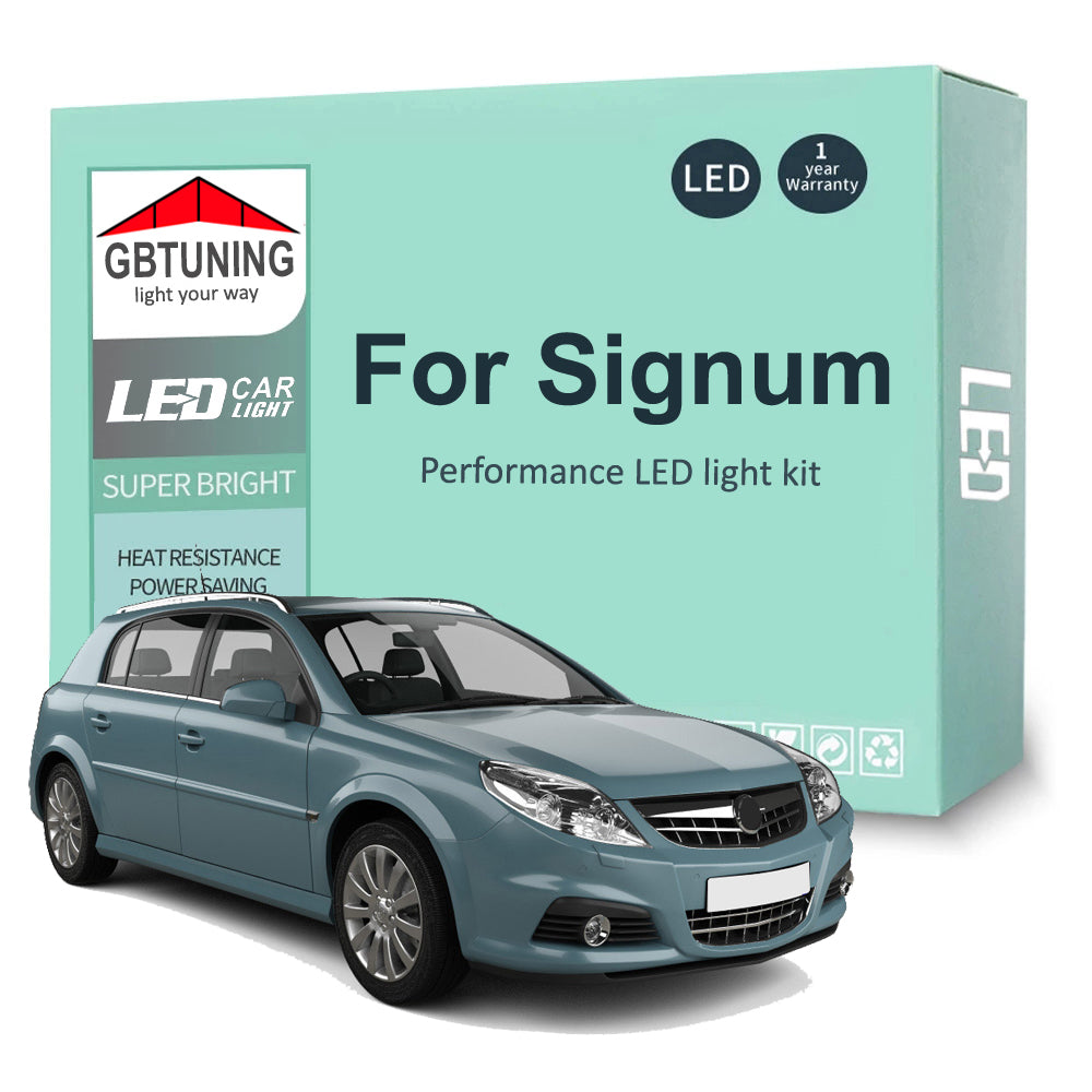 AutoGlowLED 13Pc LED Interior Light Kit for Vauxhall Opel Signum 2003-2008 Canbus