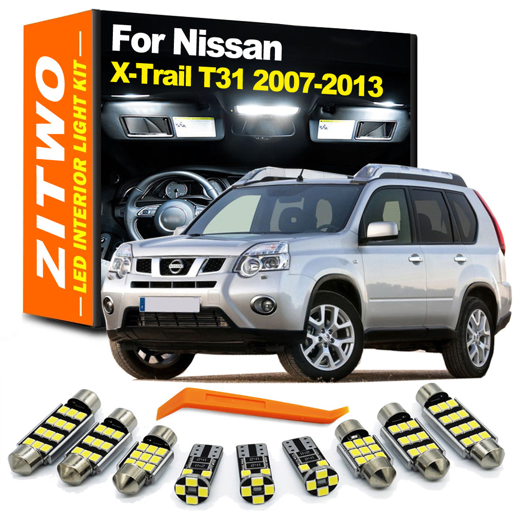AutoGlowLED 12Pcs LED Interior Light Kit for Nissan X-Trail T31 2007-2013