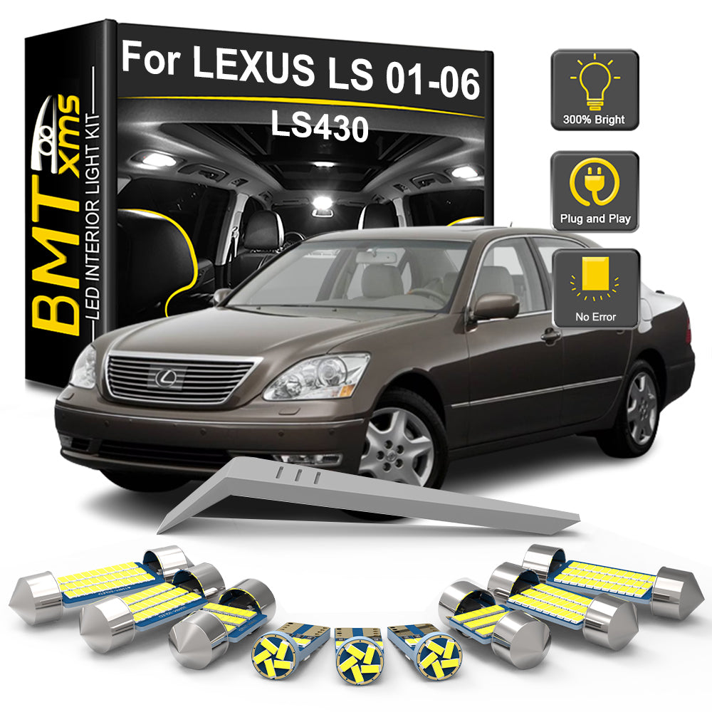 AutoGlowLED 13Pc Canbus LED Interior Light Kit for Lexus LS430 2001-2006