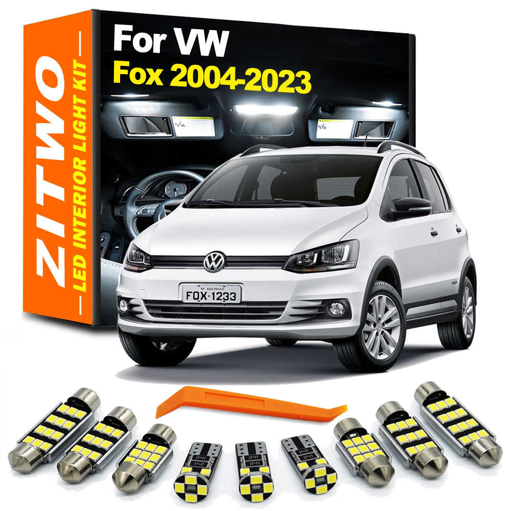 AutoGlowLED 8Pcs Canbus No Error LED Interior Light Kit for VW Fox 2004-2023