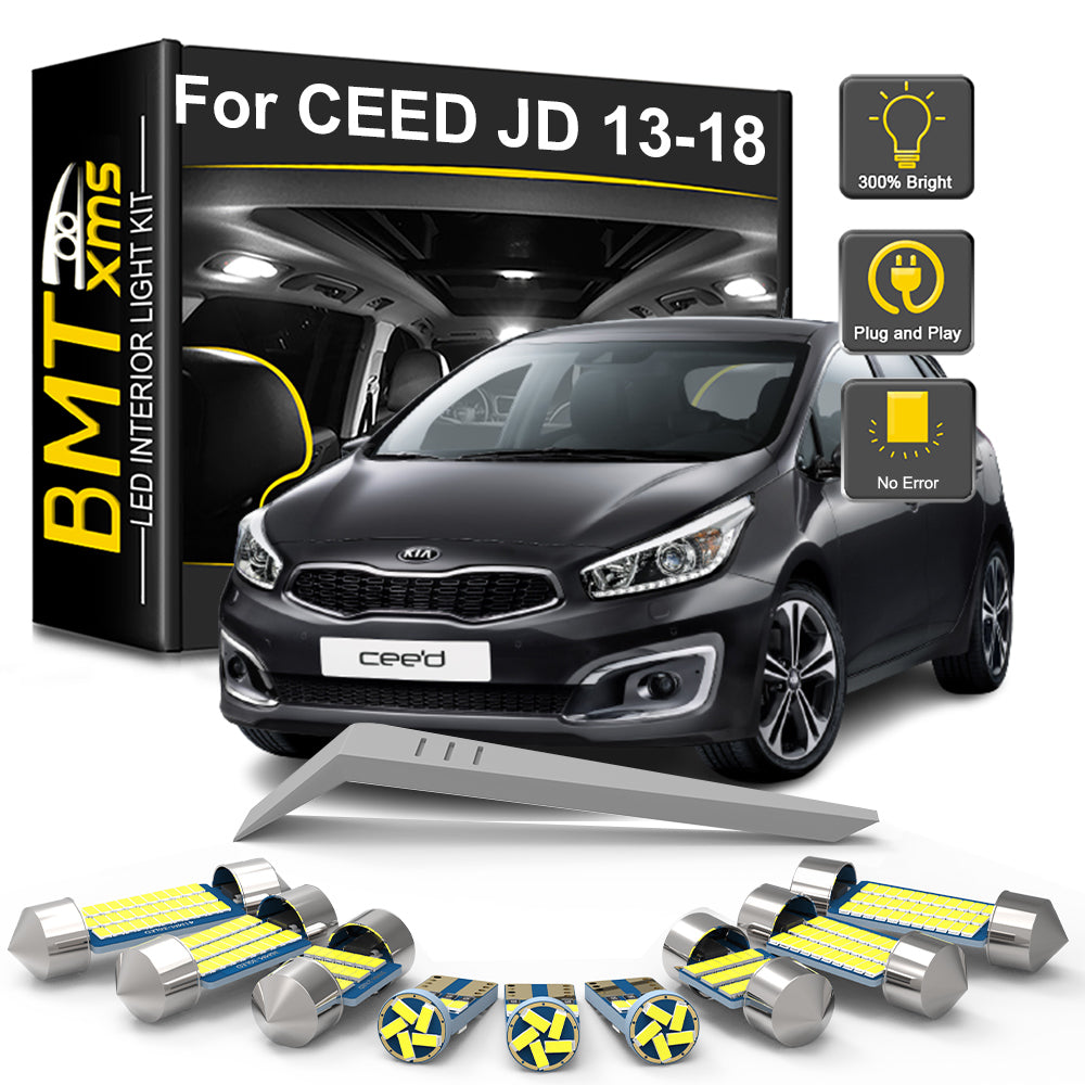 AutoGlowLED 11PCS LED Interior Light Kit for KIA CEED JD 2013-2018 Canbus