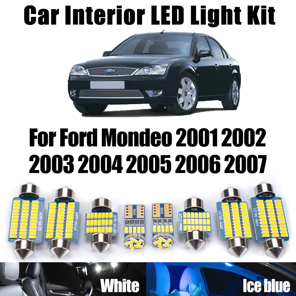 AutoGlowLED 14Pcs Canbus LED Interior Light Kit for Ford Mondeo 2001-2007