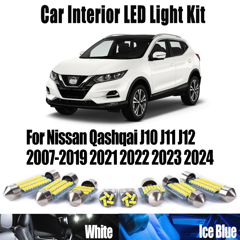 AutoGlowLED Canbus LED Interior Light Kit for Nissan Qashqai J10 J11 J12
