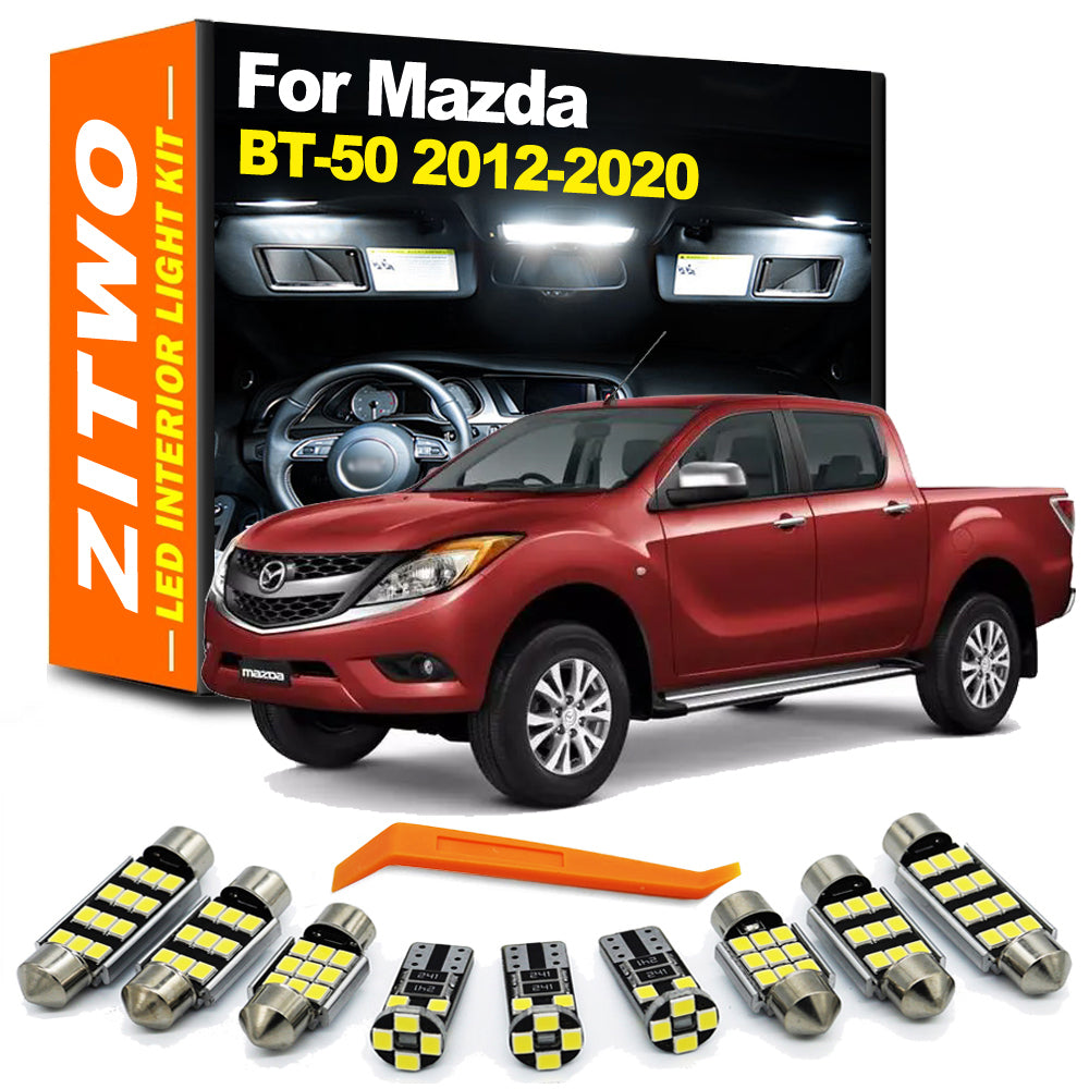 AutoGlowLED 10pc LED Interior Light Kit for Mazda BT-50 2012-2020
