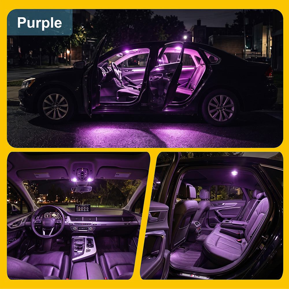 Renault Laguna 3 Ill 2008-2015 LED Interior Light Kit - Purple