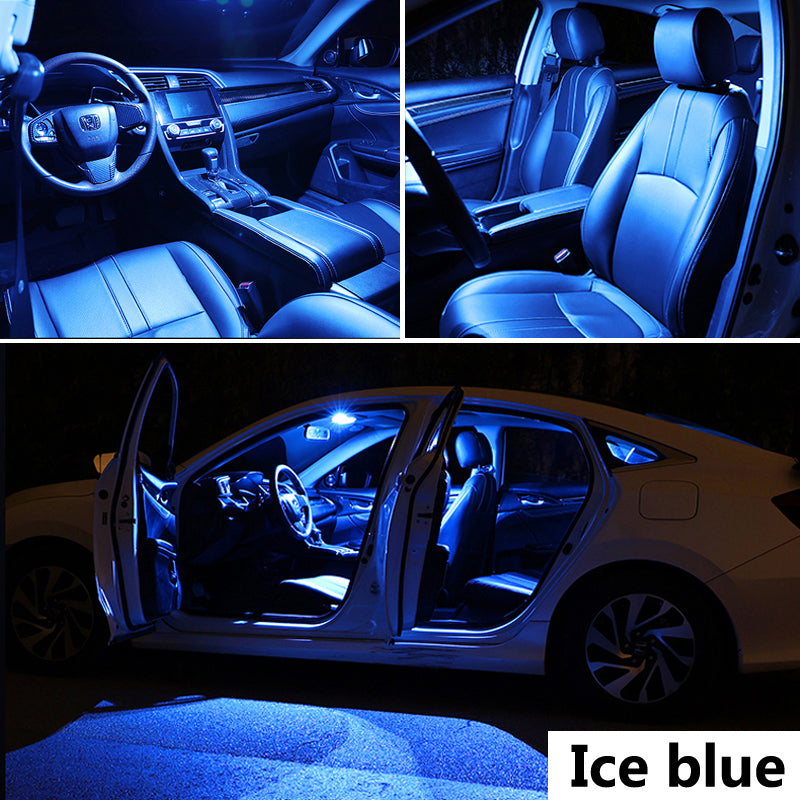 AutoGlowLED 9Pcs Canbus LED Interior Light Kit for Honda Jazz Fit MK2 2009-2014